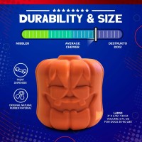 SodaPup Jack O' Lantern Durable Rubber Chew Toy And Treat Dispenser